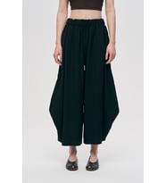 Kadın Beli Lastikli Düz Renk Modern Şalvar Pantolon (Siyah)