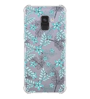 Samsung Galaxy A8 2018 Uyumlu Köşe Korumalı Antişok Kapak Floral Colors Tasarımlı Şeffaf Kılıf