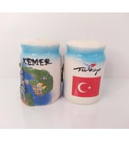 Seramik İkili Tuzluk Biberlik Baharatlık