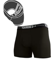 Yohannes Club, Erkek Özel Bölmeli Pamuklu Boxer, Renk Seçenekli, Tekli Paket (Siyah)