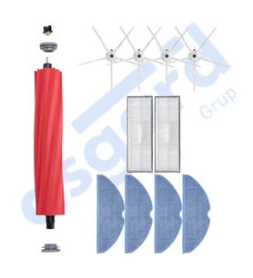 ROBOROCK S7 ( PLUS- MAXV-MAXV ULTRA- PRO ULTRA ) UYUMLU 1 Ana Fırça 4 Yan Fırça 2 Filtre 4 Mop PKT-iasgf0000710
