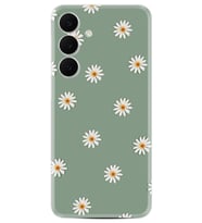 Samsung Galaxy S25 FE Kılıf Boutique Baskılı Resimli Yeşil Papatyalar Pcode -041