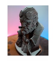 HELLBOY Heykel Katmanlı Ahşap Heykel BDCK (ÇİZGİ ROMAN) Biblo Özel Seri (Kahverengi)
