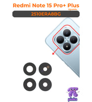 Redmi Note 15 Pro+ Plus Arka Kamera Camı Lensi Yapışkanlı Dış Cam 2510ERA8BG Uyumlu