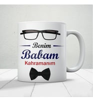 Benim Babam Kahramanım Babalar Günü Baskılı Kupa Bardak Kahve Kupa Bardak