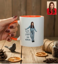 Kişiye Özel Karikatürlü Cute But Libra Terazi Burcu Kupa Bardak Doğum Günü Hediyesi