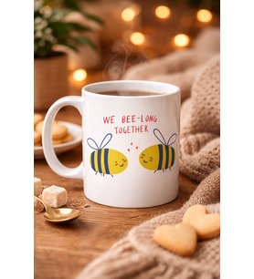 Northcity We Bee-Long Together Arı Tasarımı Porselen Kupa - Sevgiliye Özel Hediye
