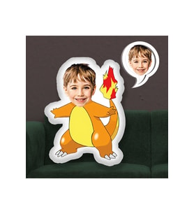 Kişiye Özel Fotoğraflı Charmander Pokemon Yastık 115247 30 cm