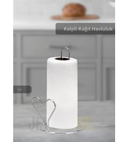 Kağıt Havluluk Paslanmaz Peçetelik Çelik Banyo Havluluk Düzenleyici Kalpli Gri