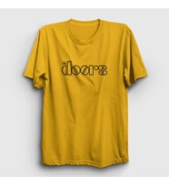 Presmono Unisex Sarı Logo The Doors T-Shirt 116110tt (Sarı)
