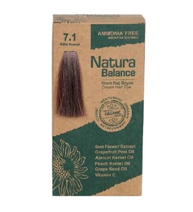 Natura Balance Organik Krem Saç Boyası 60 ml - 7.1 Küllü Kumral