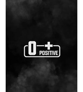 0+ Pozitif Kan Grubu Araba Motorsiklet Etiket Sticker 14CM Beyaz Renk