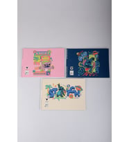 "DEKOMUS CEP DEFTERİ HEDİYELİ" YENİ SEZON LİSANSLI LILO&STITCH "TEKLİ" SPIRALLI 17x25 CM 15 YAPRAK RESİM DEFTERİ