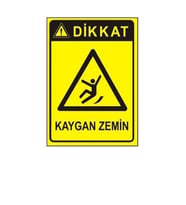 KAYGAN ZEMİN UYARI PANOSU PVC KAPLAMALI A4 BOYUTTA (Çok Renkli)