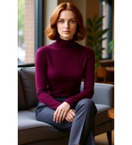 Kadın Fitted Balıkçı Yaka Uzun Kollu Basic Siluet Esnek Örme Bluz Cool & Comfort Tarzıyla Günlük