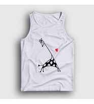Presmono Unisex Beyaz Heart Giraffe Zürafa Atlet 288308tt