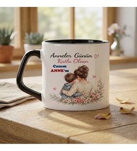 Anneler Günü Hediyesi Anneye Kupa Bardak Anne Hediye Anneye Anne Kupa Bardağı Anne&Erkek Çocuk