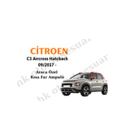 Citroen C3 Hatcback 01/2002 - 06/2010 Kısa Far Ampulü