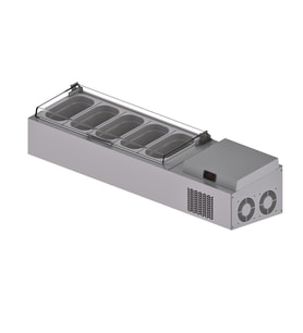 Iceinox Set Üstü Saladbar Pleksi Kapak GN 1/4-150: 5 Adet (Gri)