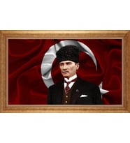 EV İŞYERİ OFİS İÇİN ALTIN ÇERÇEVELİ PASPARTULU TABLO VB586