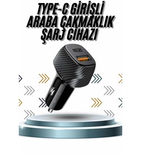 Hızlı Oto Şarj Cihazı 38w Çift Girişli Hızlı Şarj Oto Çakmaklık Type-c