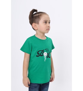 Toontoy Erkek Çocuk Baskılı Tişört (Koyu Yeşil)