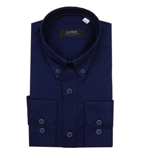 Erkek Slim Fit Gömlek 9223 009223 (Lacivert)