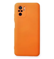 Newface Xiaomi Redmi Note 10 Kılıf Nano içi Kadife Silikon - Turuncu