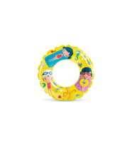 Sarı Basklı Simit 61 cm (6-10 Yaş) Yüzme Simidi Havuz Deniz Şişme Yüzücü Sea Ring Pool