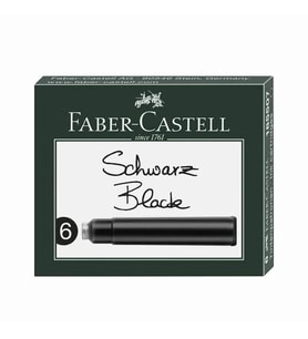 FABER-CASTELL GRİP DOLMA KALEM KARTUŞU SİYAH 6LI (185507)
