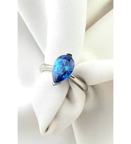 Sky Diamond Blue Creative Sapphire 925ayar Gümüş Damla Yüzük