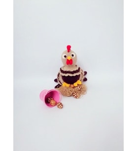 Süslü Tavuk Amigurumi Organik Oyuncak