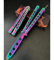 Benchmade 24 cm RAİNBOW EĞİTİM KELEBEĞİ EN İYİ KALİTE KILIFLI (Renksiz)