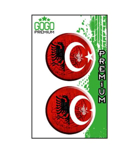 BAYRAK 2 (5X5) İKİLİ DAMLA ETİKET (DE086)
