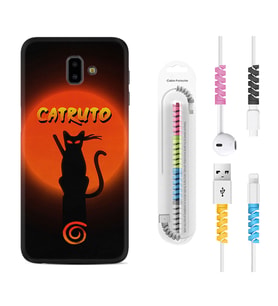 Samsung J6 Plus J7 Prime J7 Pro M20 Kılıf Kablo Koruma Spiral Silikon Catrudo 1679