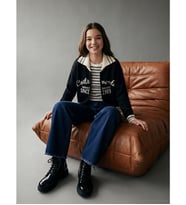 LCW Kids İndigo Wideleg Kız Çocuk Jean Pantolon