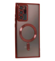 Newface Samsung Galaxy Note 20 Ultra Kılıf Kross Magneticsafe Kapak - Kırmızı