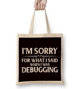Debugging Developer Coder Programmer Software Internet Geek Bez Çanta Uzun Saplı