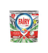 Fairy Platinum Plus 50 Yıkama Limon Kokulu Bulaşık Makinesi Kapsülü