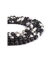 Panda Jasper Doğal Taş Parlak Küre Kesim 6mm Dizi [AA]