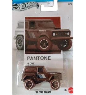 Hot Wheels Silver Series '67 Ford Bronco Pantone 175, 6/6 Koleksiyonluk Araba, Pantone 175 Kahve,
