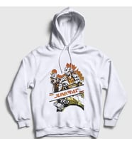 Presmono Unisex Beyaz Junkrat Oyun Overwatch Kapüşonlu Sweatshirt 360137tt