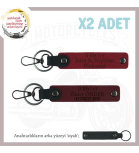 Yol Arkadaşlarına, İsim Plaka ve 0 Rh (+) Yazılı Kişiselleştirilmiş x2 Anahtarlık, Kırmızı-Bordo-Syh (Çok Renkli)