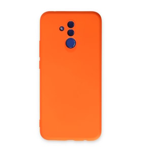Huawei Mate 20 Lite Kılıf Nano İçi Kadife Silikon - Turuncu