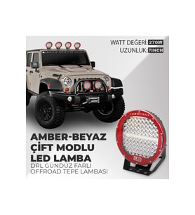7” Explorer Çift Renk Usa Cree Led Amber-beyaz Modlu Off Road Led Lamba