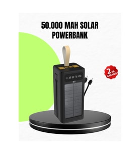 Güneş Enerjili Powerbank Dijital Göstergeli Taşınabilir Güç Kaynağı