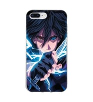 Iphone 7 PLUS - 8 PLUS Uyumlu Naruto Sasuke Tasarımlı Şeffaf Telefon Kılıfı