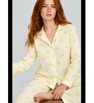 Night Mor Kadın Çizgili Fiyonk Desenli Kısa Kollu Pijama Takımı 4811