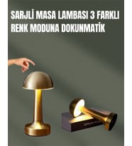 %100 Kademeli Ayarlanabilir Işık – USB Şarjlı Masa Lambası