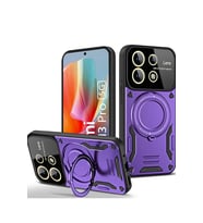 Newface Xiaomi Redmi Note 13 Pro 5G Kılıf Joy Lens Standlı Kapak - Mor